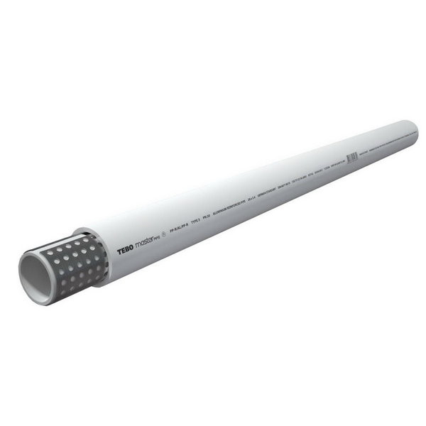 Труба полипропиленовая армированная алюминием TEBO - 25x4.2 SDR6 (PN25, Tmax 70°C, штанга 4м)